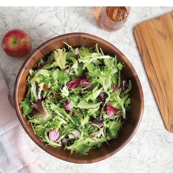 Natural Acacia Wood Serving Bowl - Picture 2 of 4